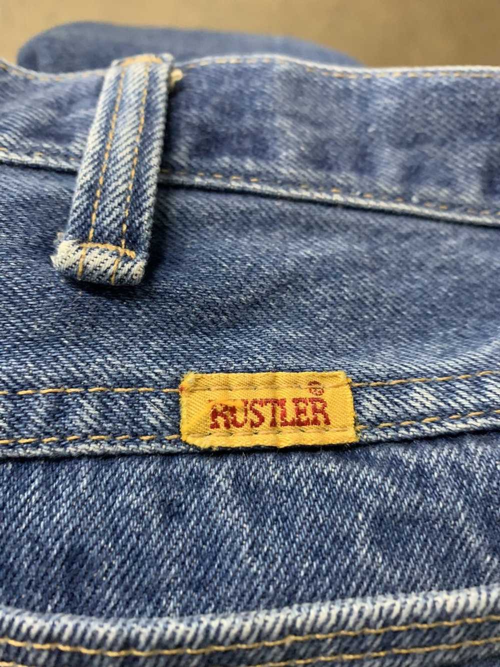 Jean × Vintage Vintage 1980s Distressd Rustler Je… - image 5