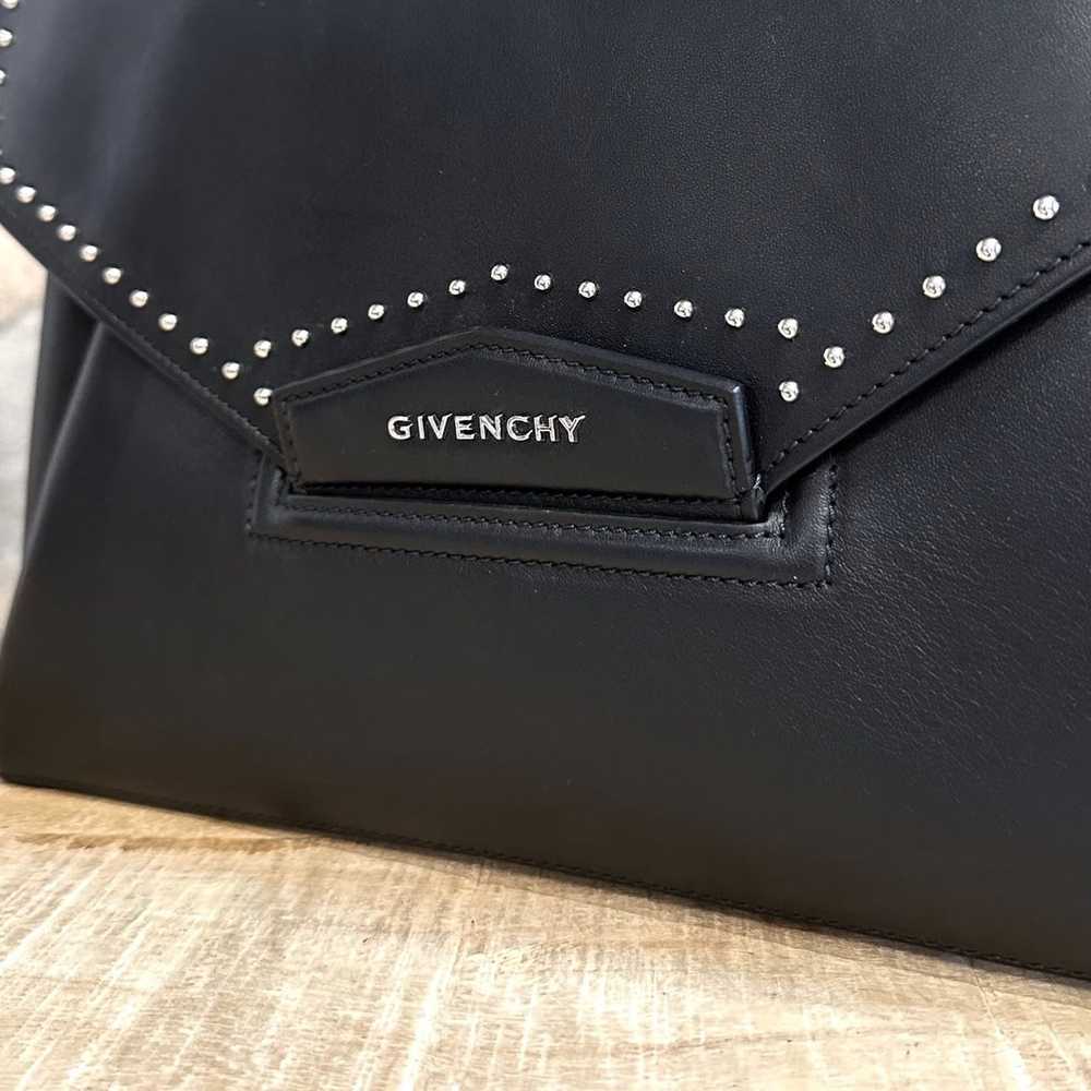 Givenchy Givenchy Black Calf Leather Studded Anti… - image 2