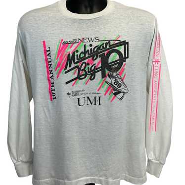 Vintage 80s Minneapolis Triathlon Long Sleeve T Shirt Sportswear Tag Running