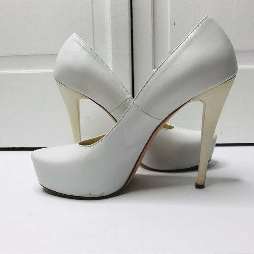Unkwn R & RENZI White Leather Stiletto Heels Size… - image 4