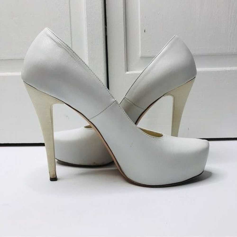 Unkwn R & RENZI White Leather Stiletto Heels Size… - image 5