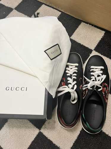Gucci Brown GG Supreme Kingsnake Card Holder Beige Cloth Cloth ref.823005 -  Joli Closet