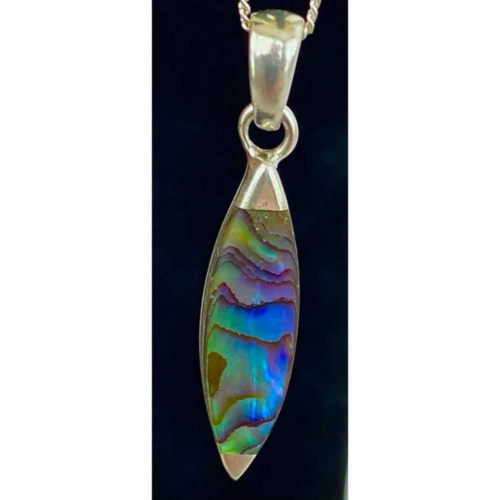 Sterling Silver HA# Exquisite Abalone Sterling 92… - image 4