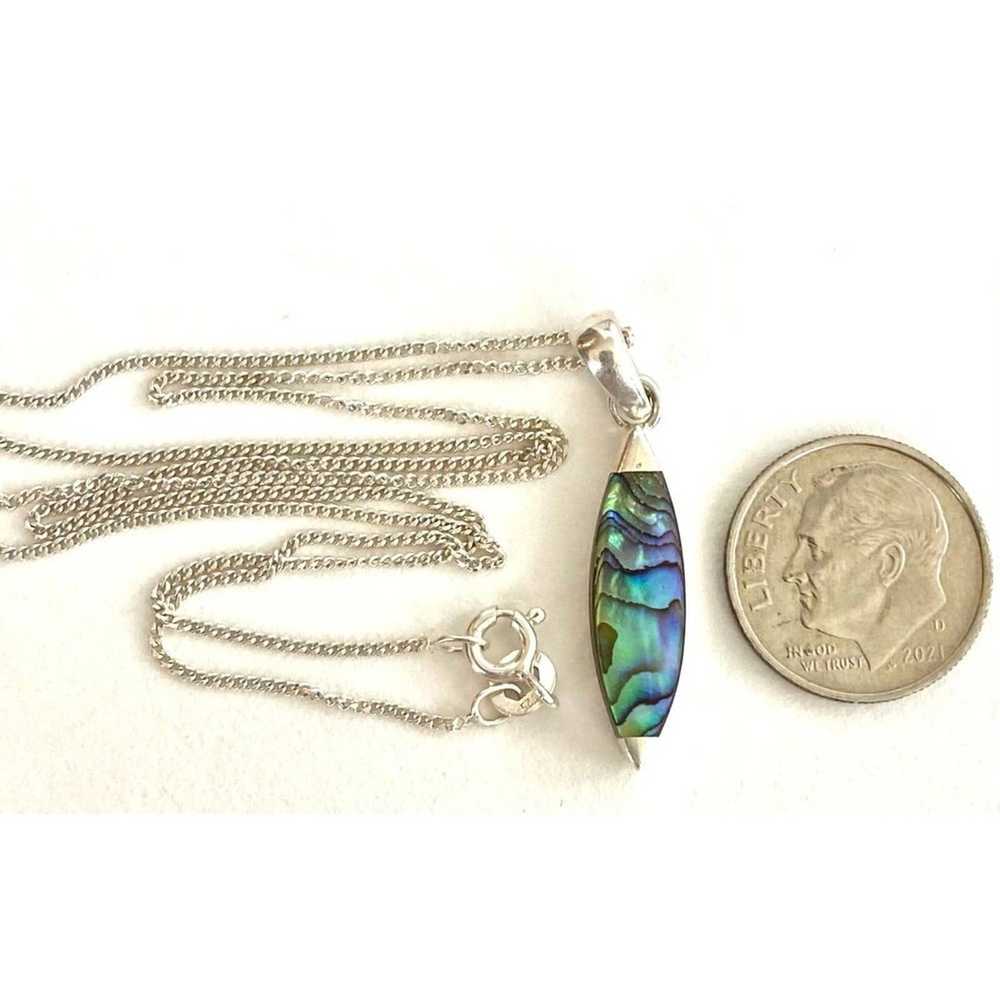 Sterling Silver HA# Exquisite Abalone Sterling 92… - image 5