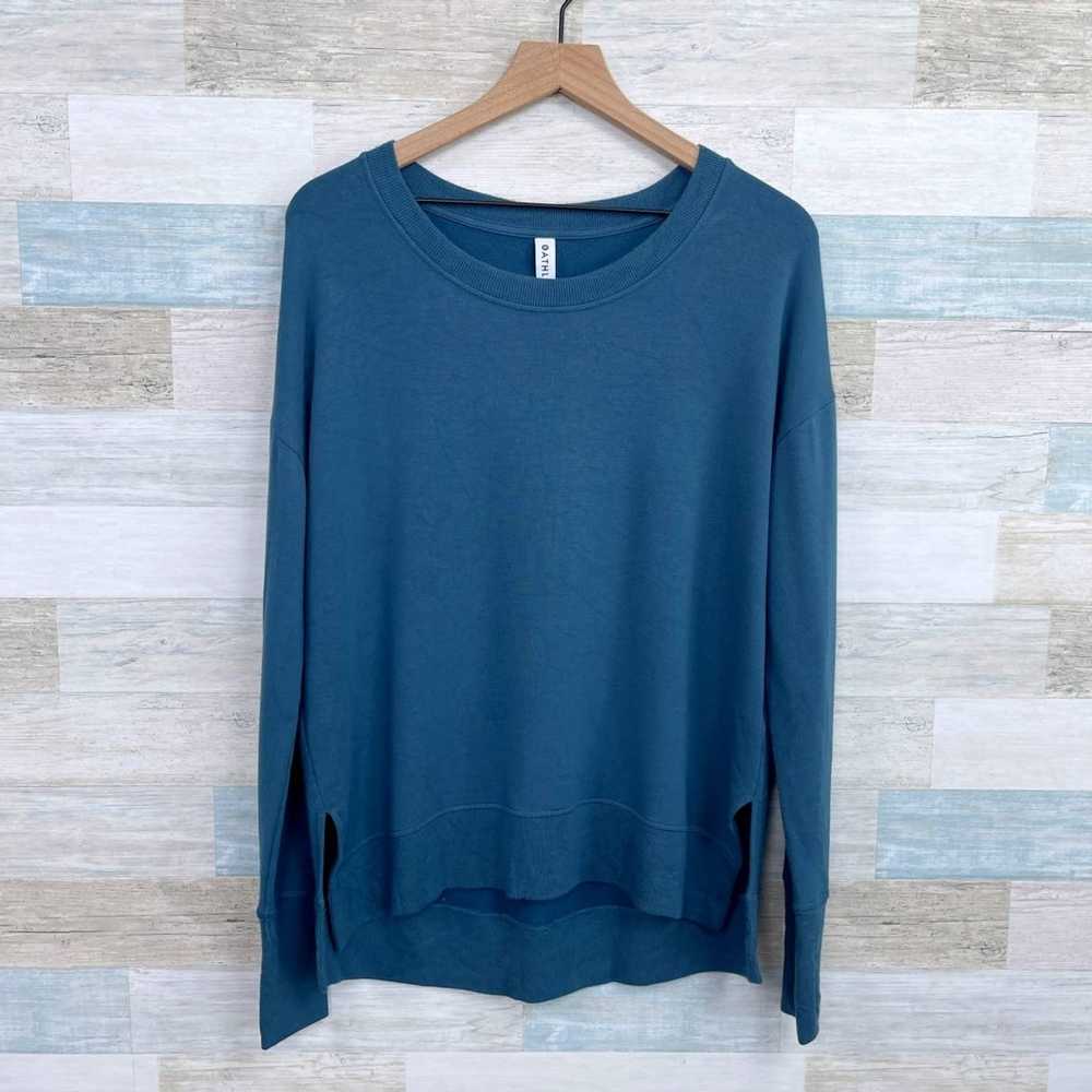 Athleta Athleta Coaster Luxe Sweatshirt Blue Fren… - image 1