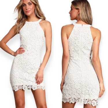 Other Lulu’s Love Poem Ivory Lace Mini Dress Size… - image 1