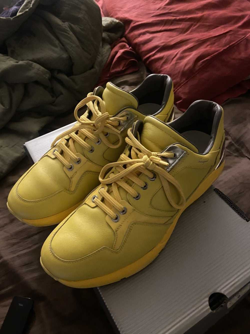 Salvatore Ferragamo Low top yellow sport sneaker - image 1