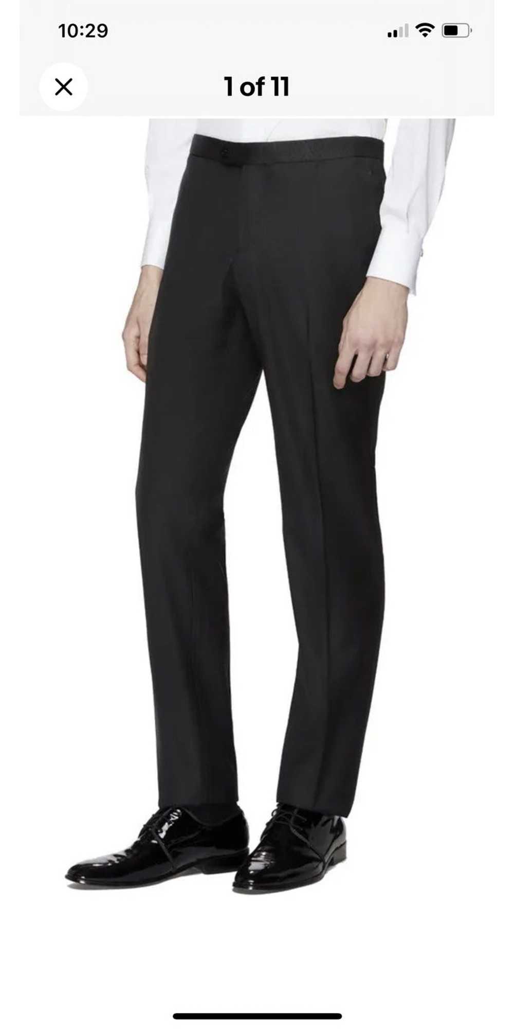 Isaia 160’S Wool AQUASPIDER Flat Front Trouser - image 1