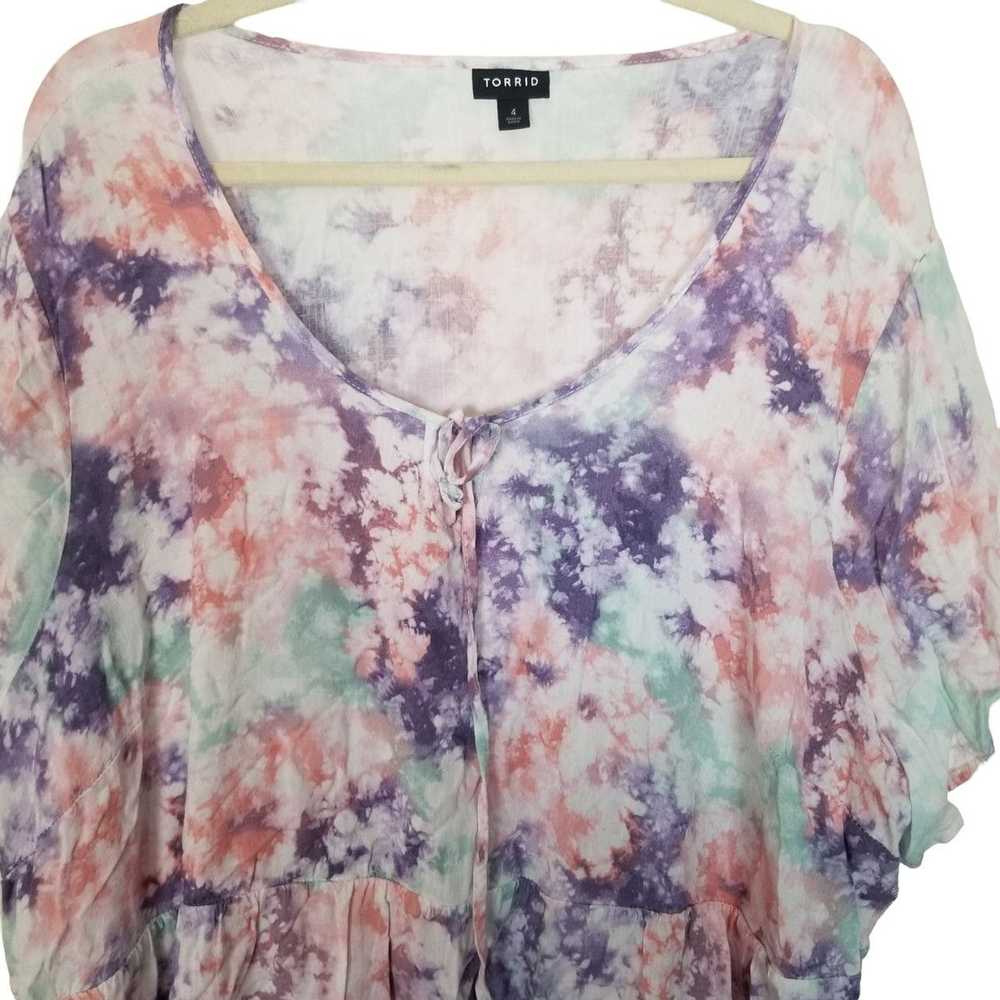 Other Torrid Womens 4X Multicolor Tie Dye Babydol… - image 3