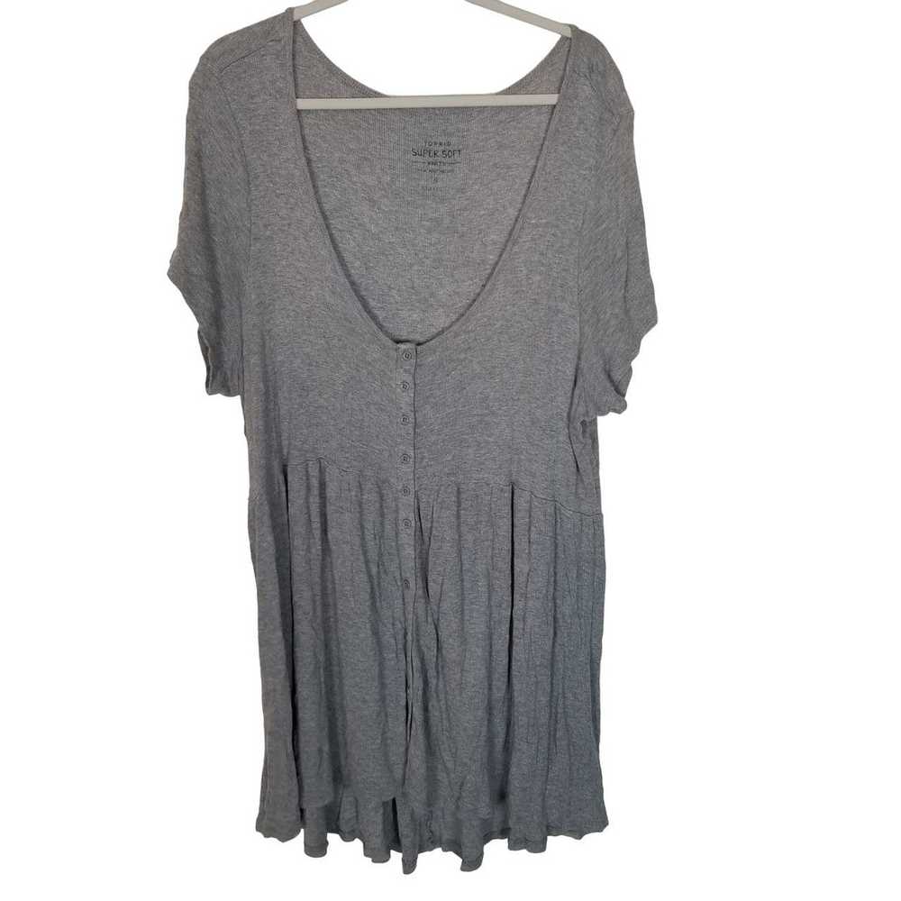 Other Torrid Womens 4X Heather Gray Short Sleeves… - image 2