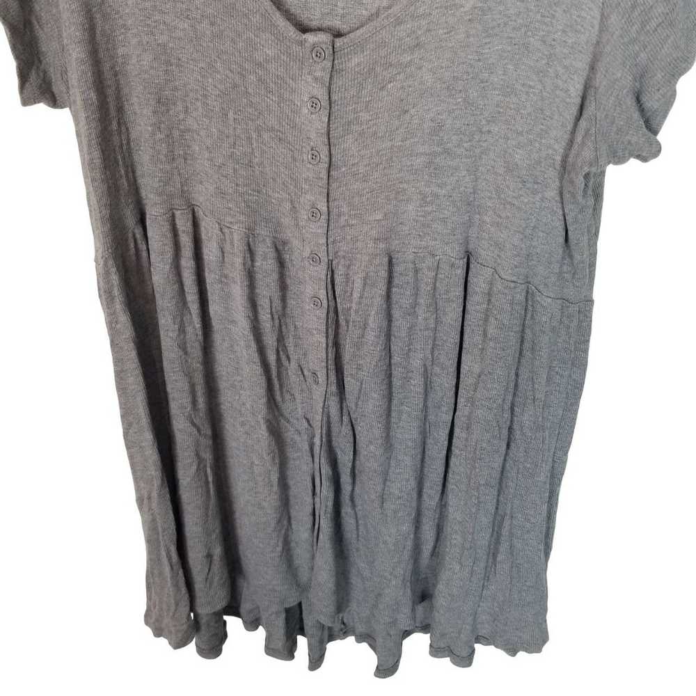 Other Torrid Womens 4X Heather Gray Short Sleeves… - image 4