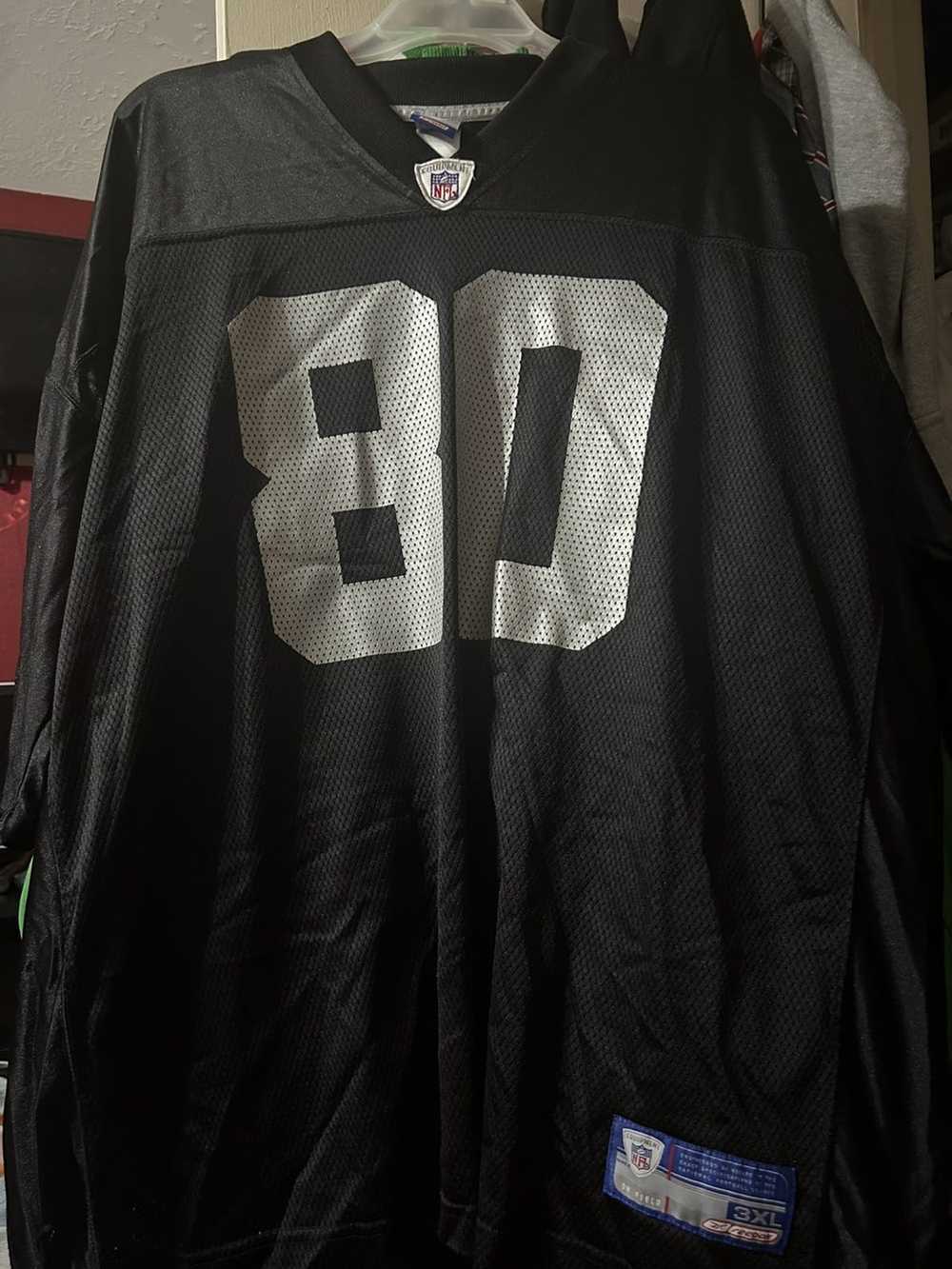 NFL Oakland Raiders #18 Randy Moss Reebok Jersey Player’s Inc Men’s Size LX