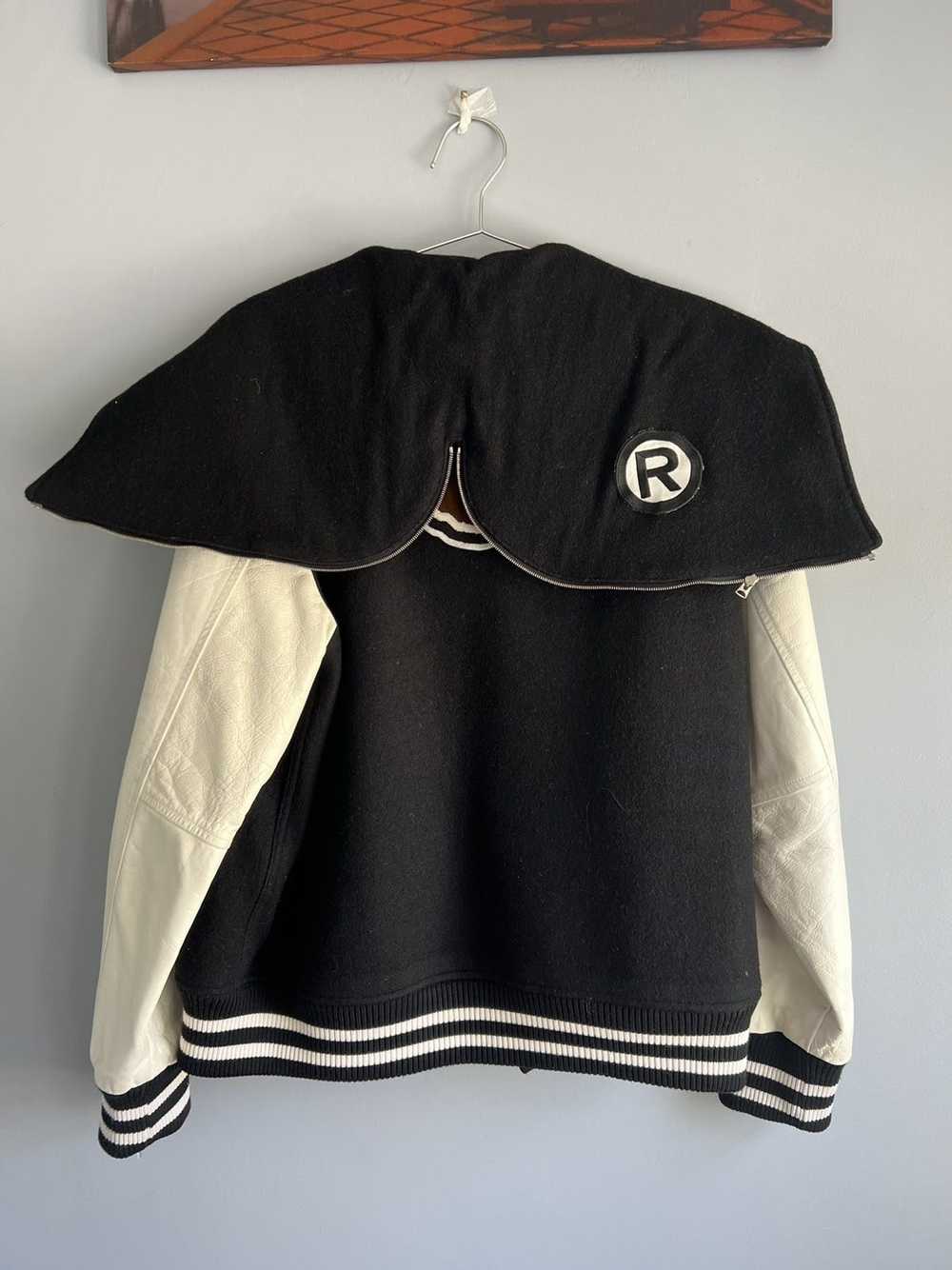 Bape Bape Shark Leather Varsity Zip Up Jacket XL … - image 3