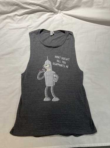 Canvas Futurama shirt, Bender Tank Top, size S/M
