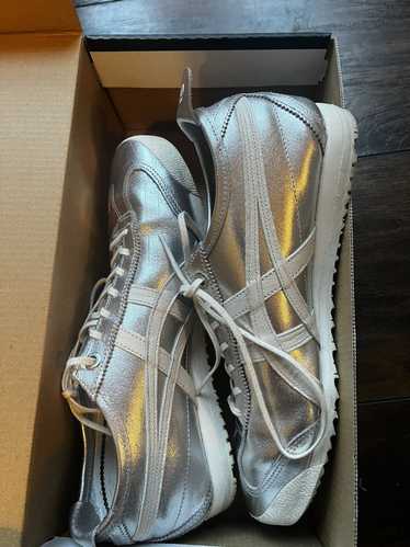 Onitsuka Tiger metallic lace-up leather shoes - Silver