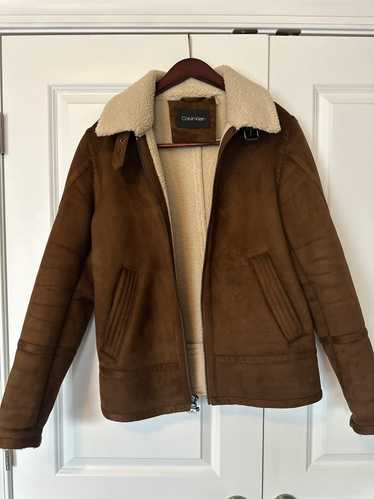 Calvin Klein B-3 Faux-Shearling Bomber Jacket