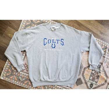 Vintage Lee Sports Indianapolis Colts Sweatshirt Hoodie Blue Adult Medium