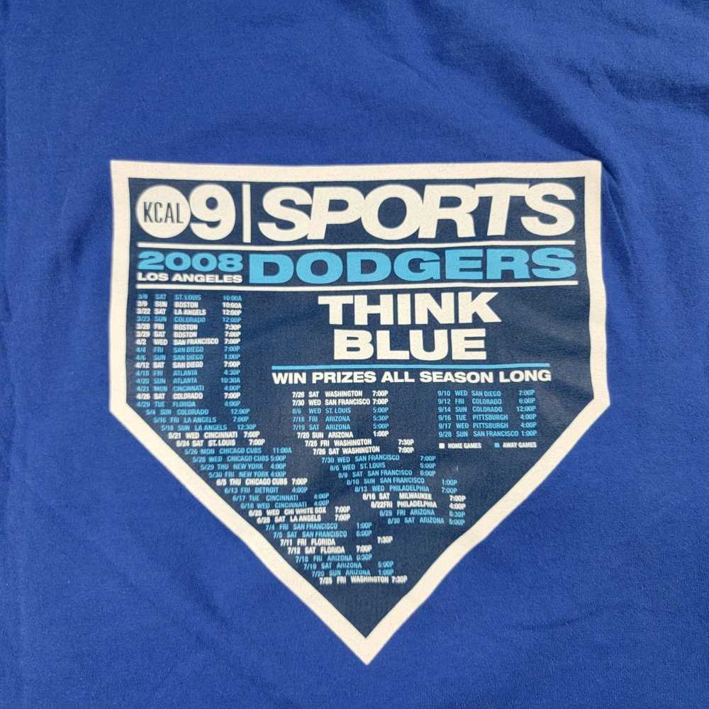 Jerzees Los Angeles Dodgers Mens XL Blue Shirt Of… - image 3