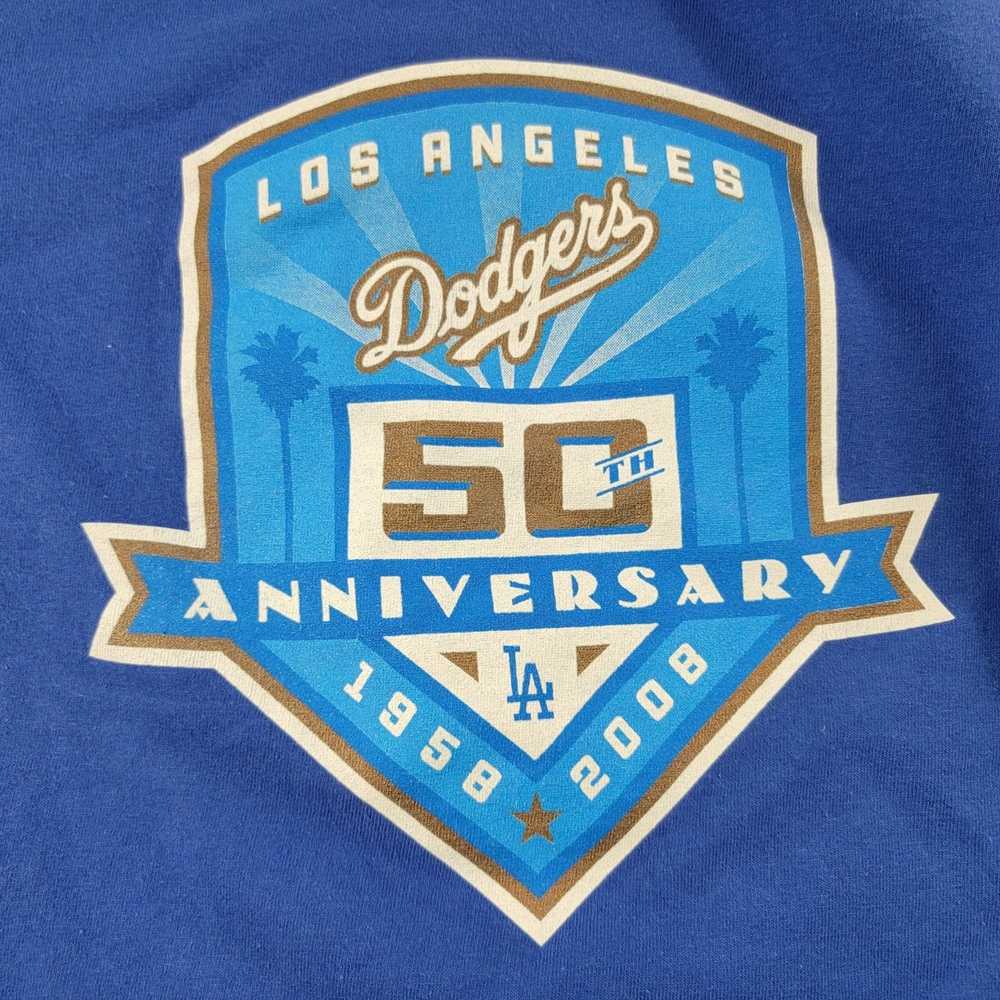 Jerzees Los Angeles Dodgers Mens XL Blue Shirt Of… - image 4