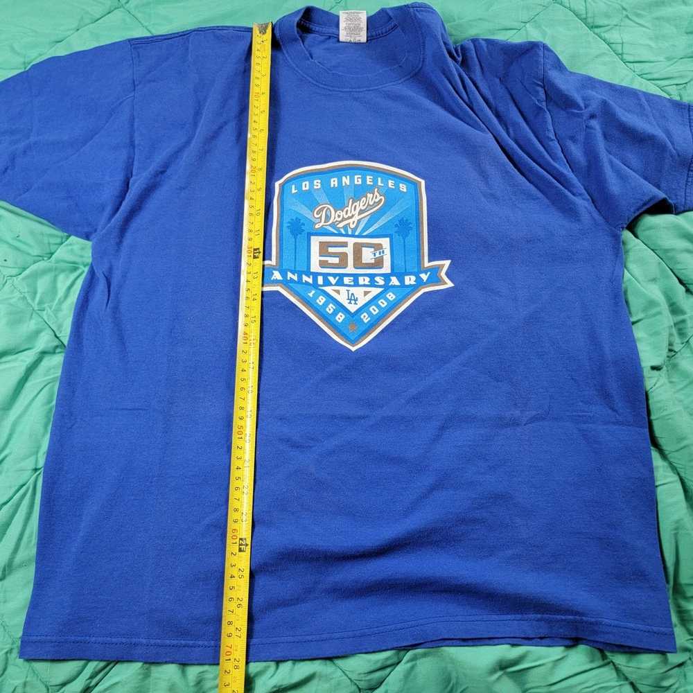 Jerzees Los Angeles Dodgers Mens XL Blue Shirt Of… - image 9
