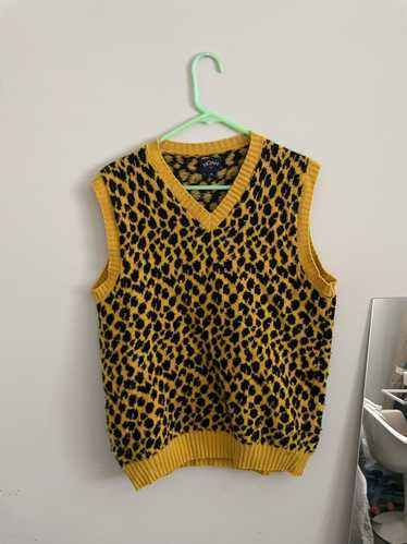 Noah Noah Cheetah Print Sweater Vest