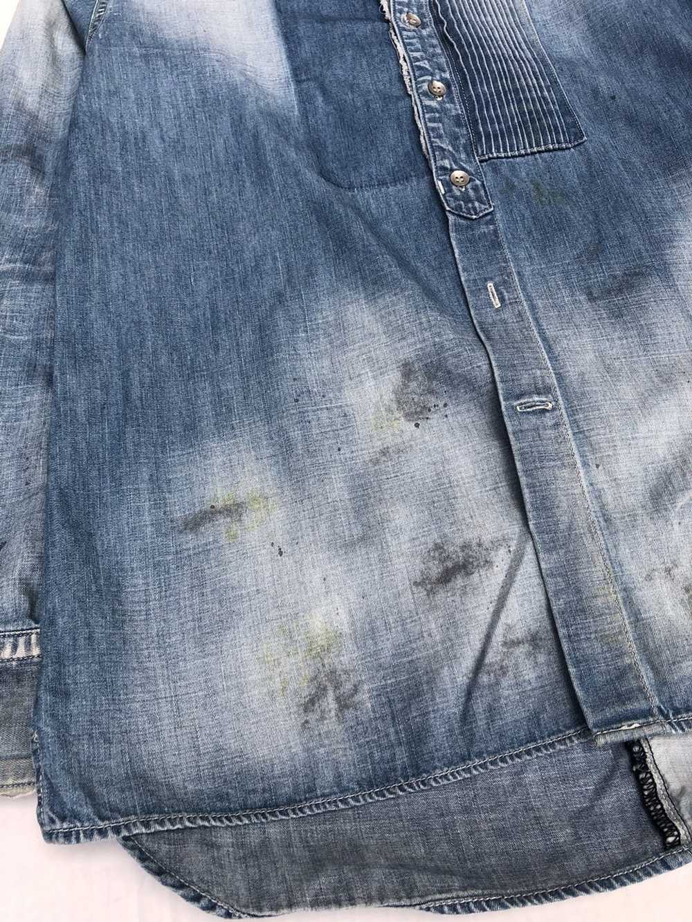 Miharayasuhiro MIHARAYASUHIRO Damage Denim Shirt - image 5