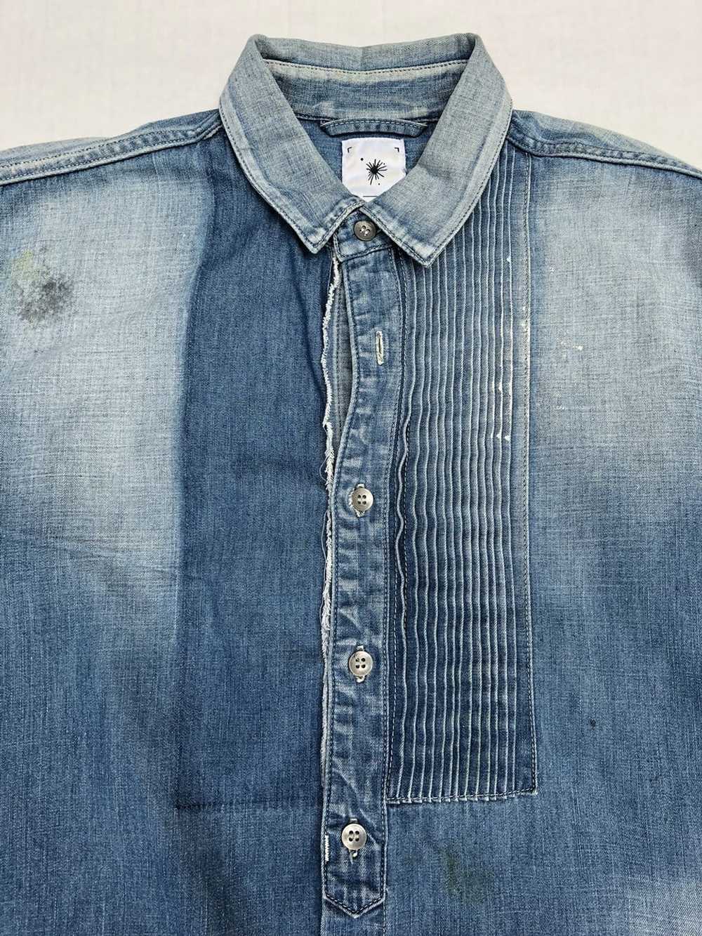 Miharayasuhiro MIHARAYASUHIRO Damage Denim Shirt - image 6