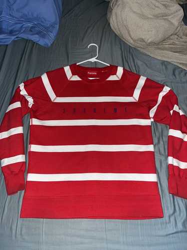 Supreme Supreme Red & White Striped Sweater