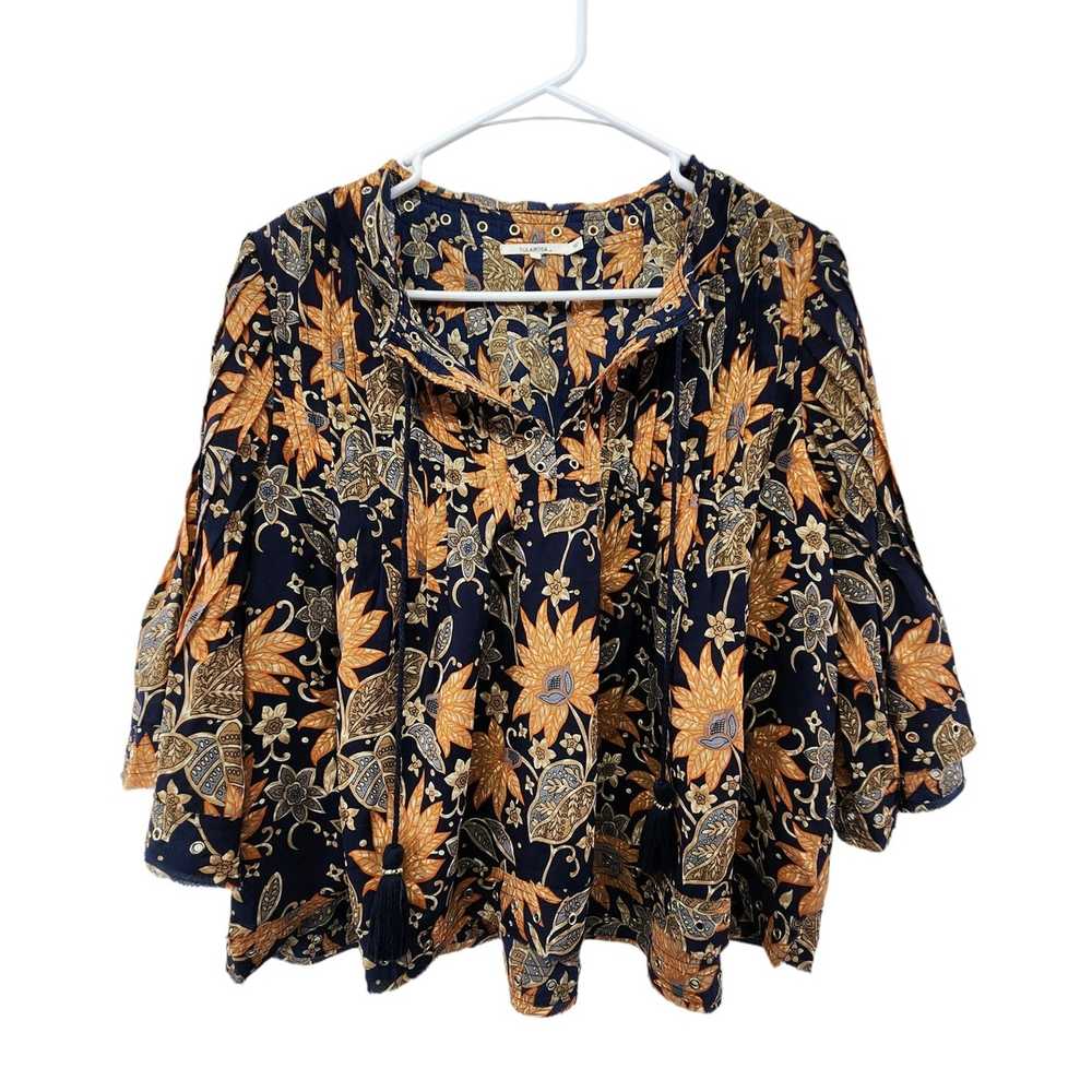 Other Tularosa Boho Floral Pleated Grommet Neck T… - image 1