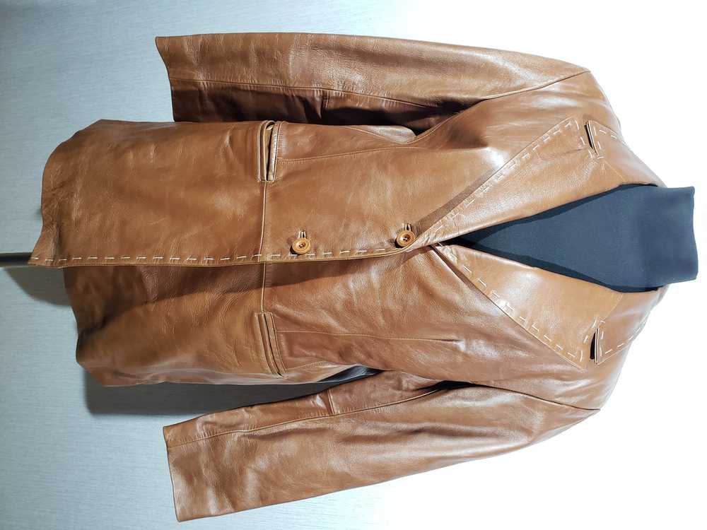 Italian Designers × Leather Jacket Stylish brown … - image 1