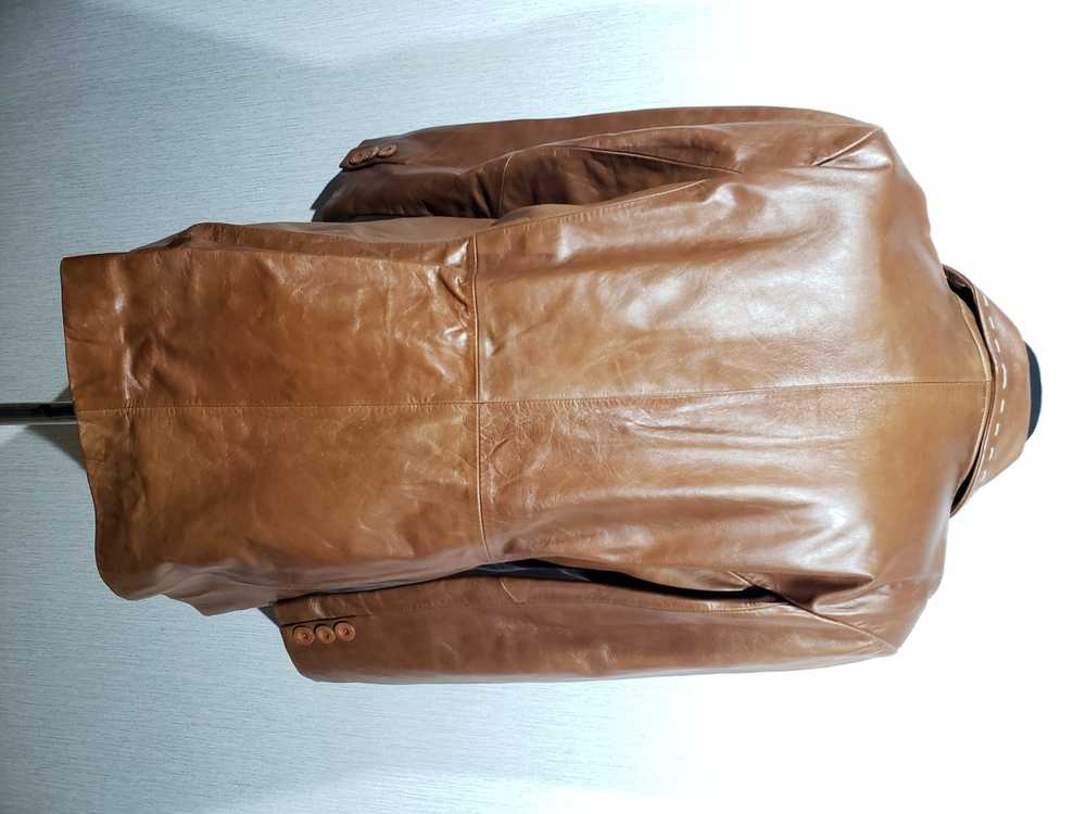 Italian Designers × Leather Jacket Stylish brown … - image 4