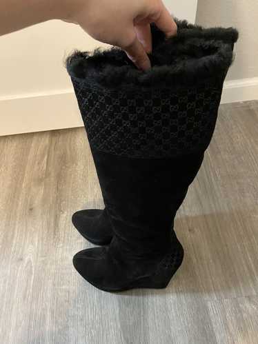 Gucci Gucci interlocking G Suede Platform Boots