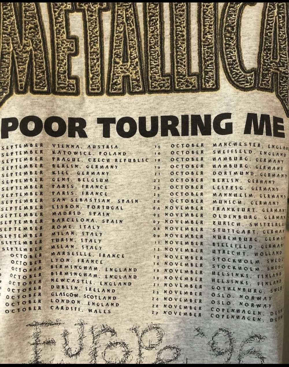 Metallica × Tour Tee × Vintage Vintage Metallica … - image 10