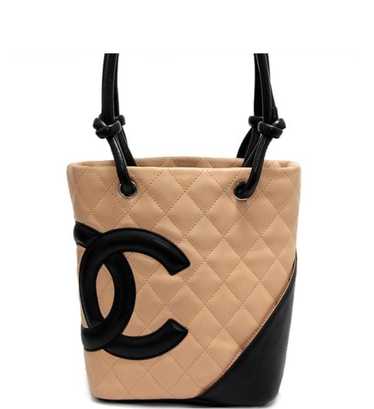 Chanel Chanel Cambon Small Tote Bag Beige × Black