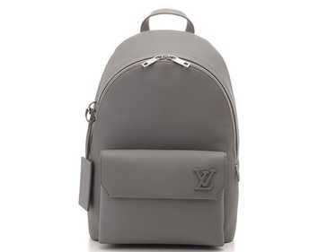 LOUIS VUITTON Takeoff Aerogram Grained Calf Leather Backpack Black