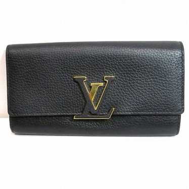 Louis Vuitton Women's Navy Taurillon Leather Capucines Wallet M63211