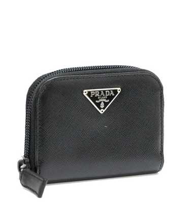 Prada Prada Round Zip Mini Wallet Coin Case Saffi… - image 1