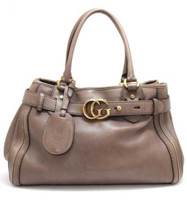 Gucci GG Marmont Leather Top Handle Bag - Nut Brown Leather