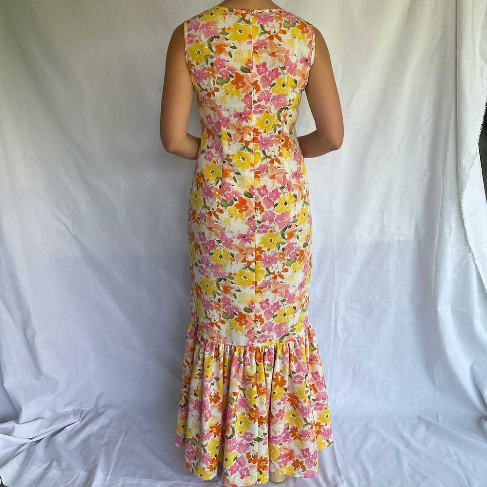 Other Vintage Floral Flounce Hem Maxi Dress - image 2