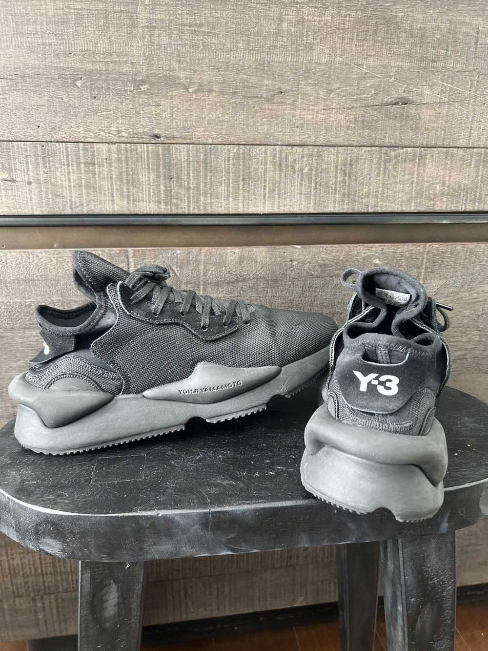 Y-3 × Yohji Yamamoto 💥Y-3 black tech sneakers 9.… - image 3