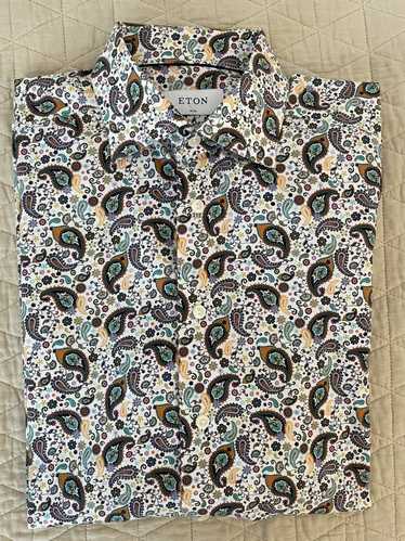 Eton Bold Paisley Print Sport Shirt