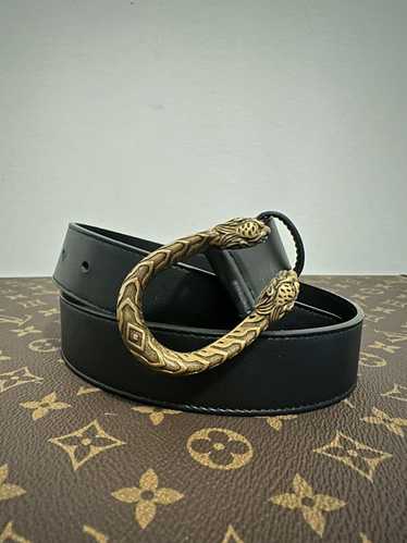 Gucci Gucci Dionysus Black Leather Belt — 80 (Unis