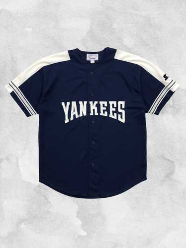 Vintage STARTER New York Yankees White Pinstripe Baseball Blue Jersey Size  XL