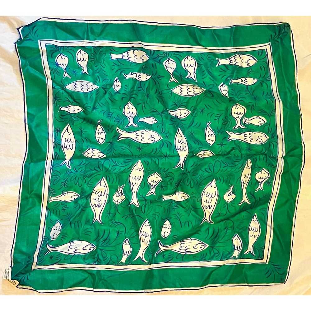 Other Vintage VERA Neumann Handrolled Silk Scarf … - image 7