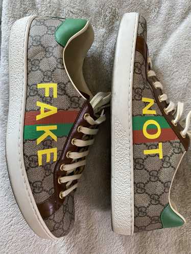 Gucci Gucci Ace “NOT FAKE” collection. GG pattern