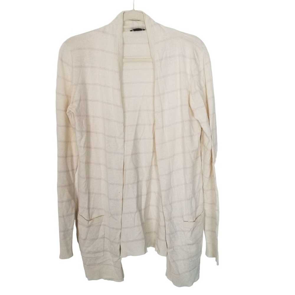 Theory Theory Womens M Cream/Pink Striped Cotton … - image 1