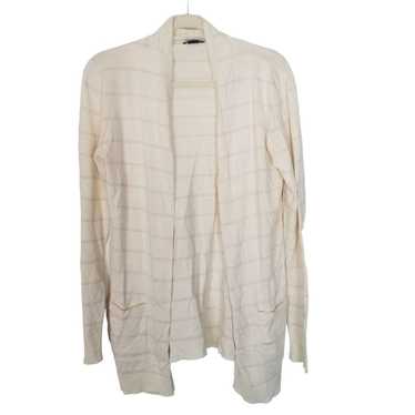 Theory Theory Womens M Cream/Pink Striped Cotton … - image 1