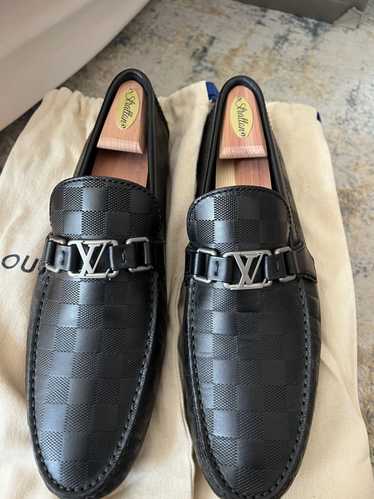 Louis Vuitton Souliers Brown Nubuck Suede Loafers Moc Size UK 7 US