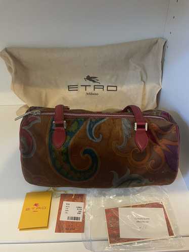 Etro, Bags, Vintage Etro Paisley Brocade Deepred Velvet Purse