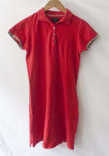 Burberry Burberry Golf Polo Dress Nova Check Red W